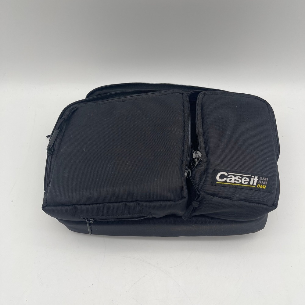 Case It BMI Black Padded Utility Bag Multi Pocket Zippered Organizer Case